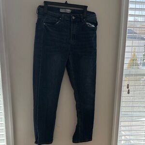 Men's Dark Blue Ankle Jeans